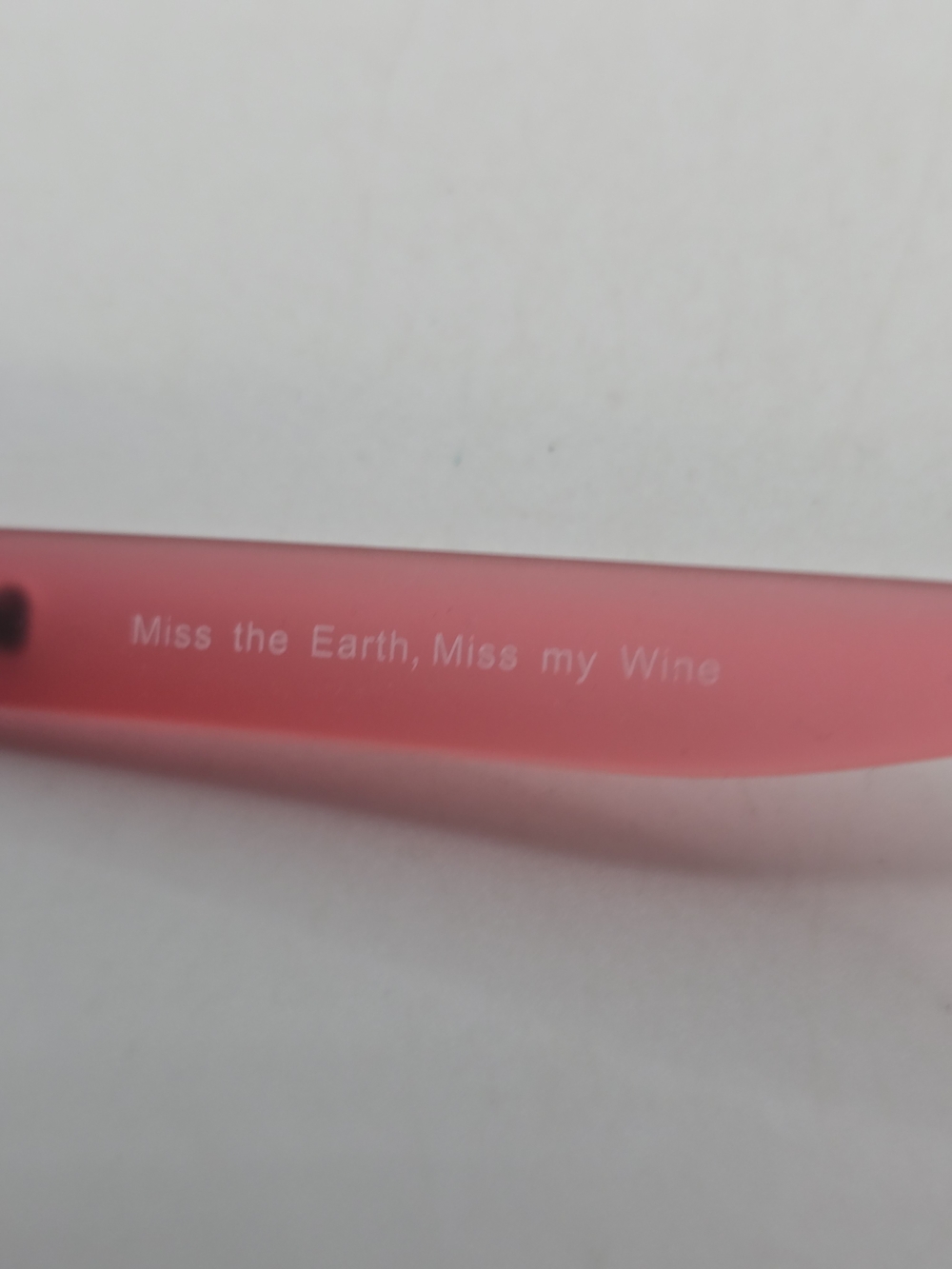 Goodr Miss the Earth, Miss my Wine Sunglasses - Black Frame with Pink Temples - Picture 2 of 7